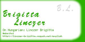 brigitta linczer business card